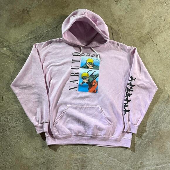 Pink Naruto Shippuden Graphic Hoodie - Picture 1 of 8